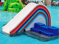 Splash Pad Park Colorful Rainbow Design Fiberglass Material Kids Pool Water Slide