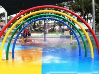Kids Rainbow Door Aqua Play,Fountains Play Structure For Splash Pad Park