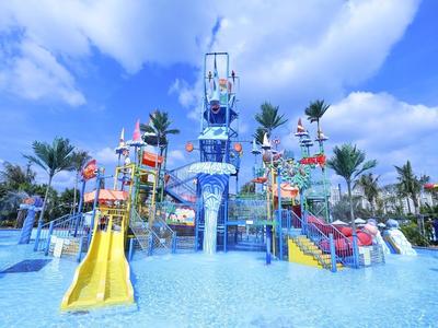 Interactive Water House Design Aqua Playground With Spiral Slide Fiberglass For Water Park