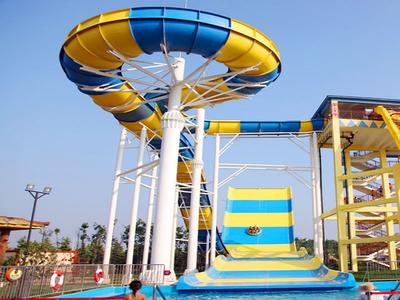 Amusement Water Park Slide Giant Boomerang Water Slide Fiberglass Material For Family