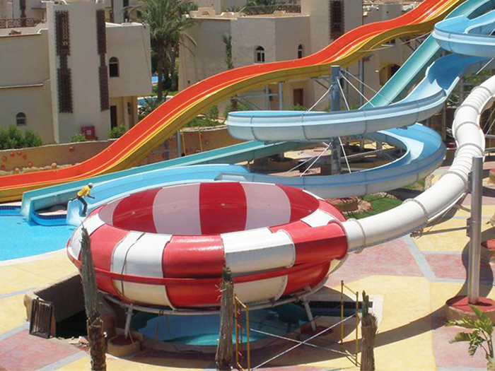 Wenwen Mix Color Outdoor Space Bowl Fiberglass Water Slide For Swimming Pool Bowl water slide image1