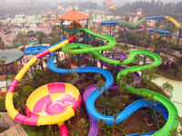 Theme Park Combination Spiral Water Slide Commercial Fiberglass Water Slides For Hotel Resort